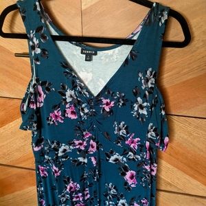Torrid cold shoulder floral dress